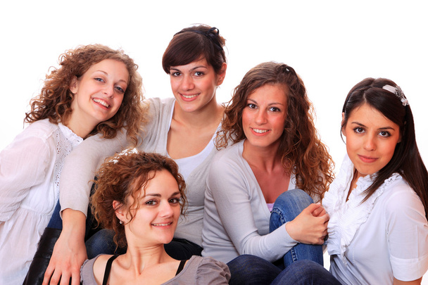 Group of happy pretty laughing girls - Fotografie, Obrázek