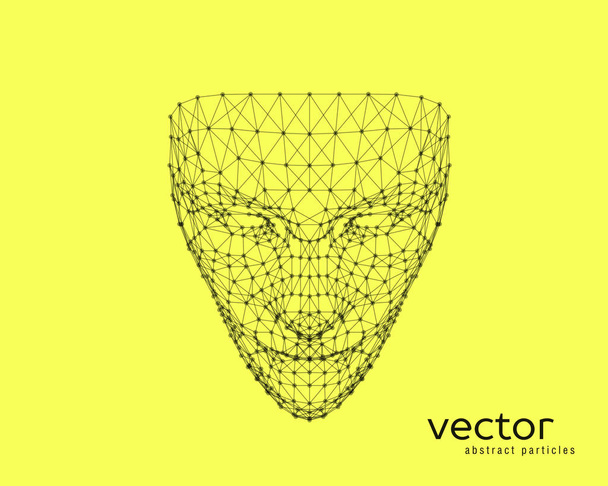 Vector illustration of human face - Vektör, Görsel
