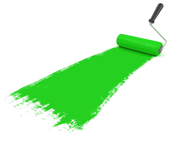 Paint roller. Image with clipping path - Διάνυσμα, εικόνα