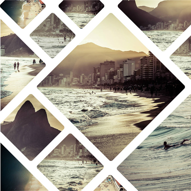Kolaż zdjęć Rio de Janeiro (Brazylia) - tło podróży (m - Zdjęcie, obraz