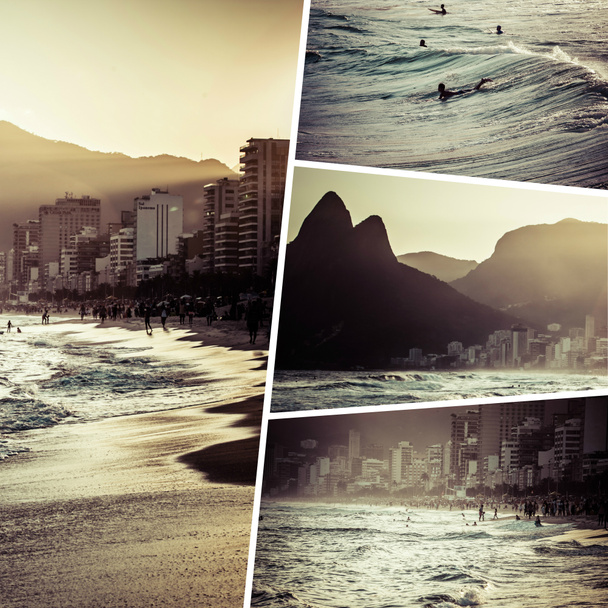 Κολάζ εικόνων του Ρίο ντε Τζανέιρο (Βραζιλία) - ιστορικό ταξιδιού (m - Φωτογραφία, εικόνα