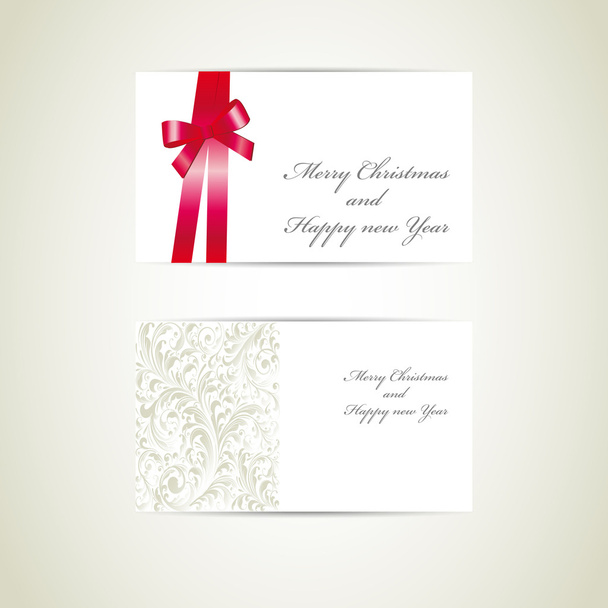 Merry christmas cards with ribbon - Photo, Image