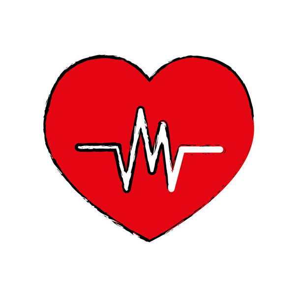 Atención médica de latidos cardíacos
 - Vector, Imagen