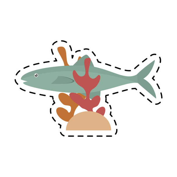 saumon poisson fruits de mer corail frais
 - Vecteur, image