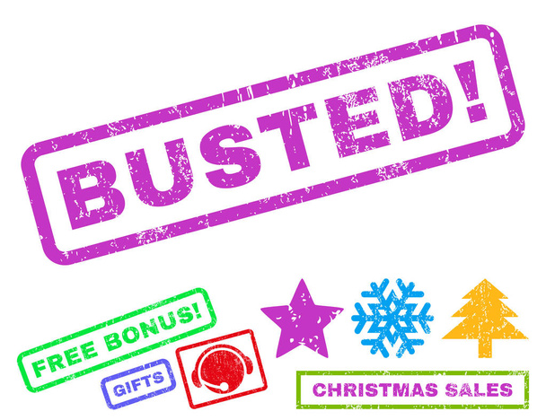 Busted Rubber Stamp - Vector, Image