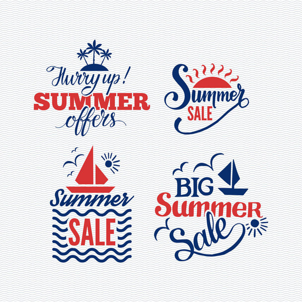 Summer sale badge vector. - Vecteur, image