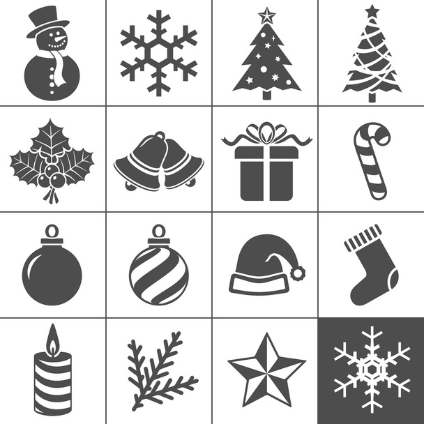 Ensemble d'icônes de Noël - série Simplus
 - Vecteur, image