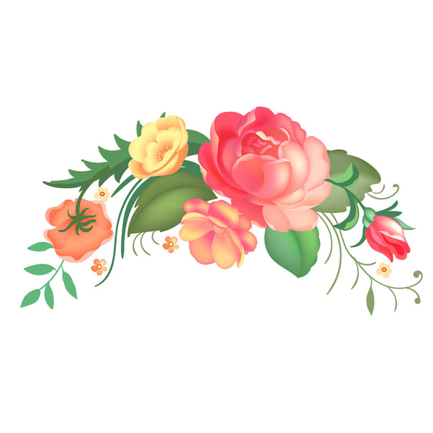 Flower arrangement. Vector illustration - Διάνυσμα, εικόνα