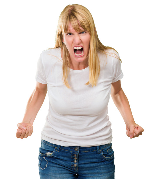 Portrait de femme en colère
 - Photo, image