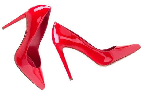 Varnished red shoes - Zdjęcie, obraz