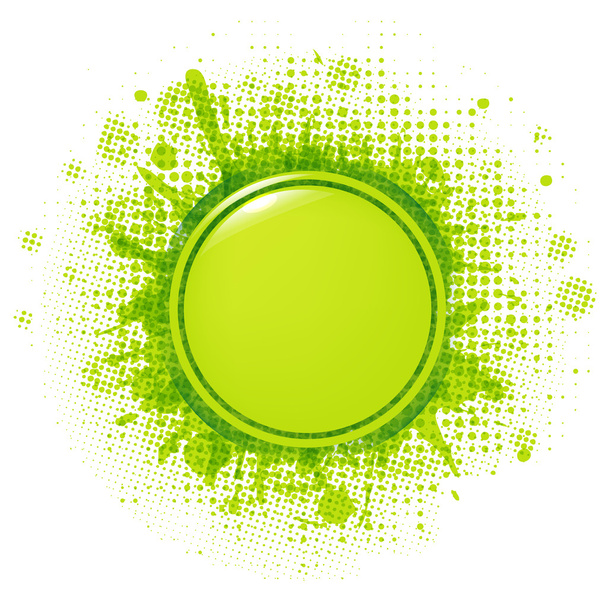 Green Blobs With Speech Bubble - Vector, Image