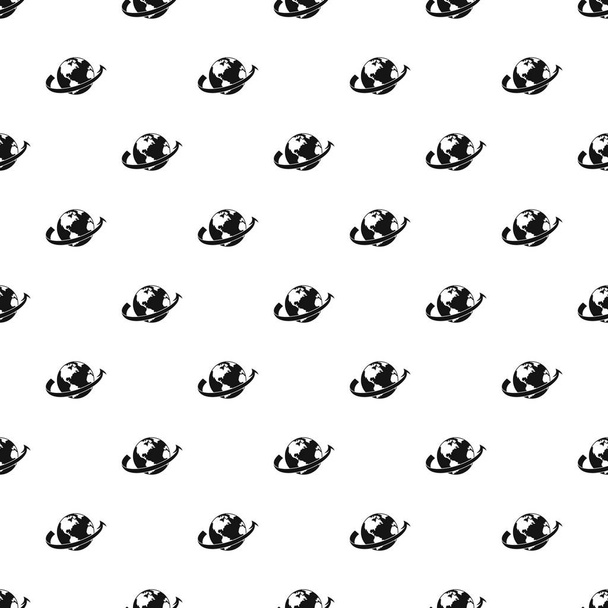 Travelling around the world pattern, simple style - Vector, afbeelding
