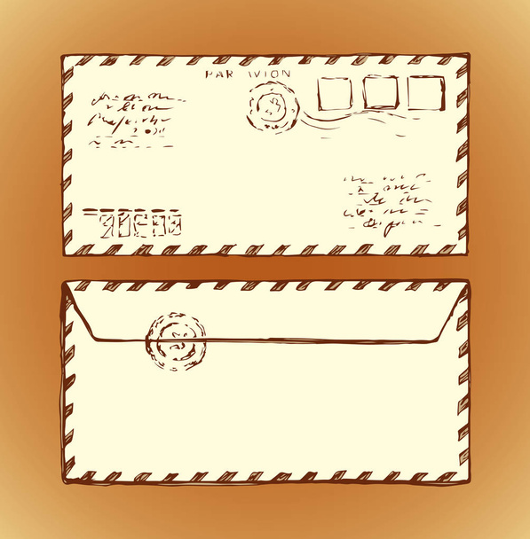 Envelope. Desenho vetorial
 - Vetor, Imagem