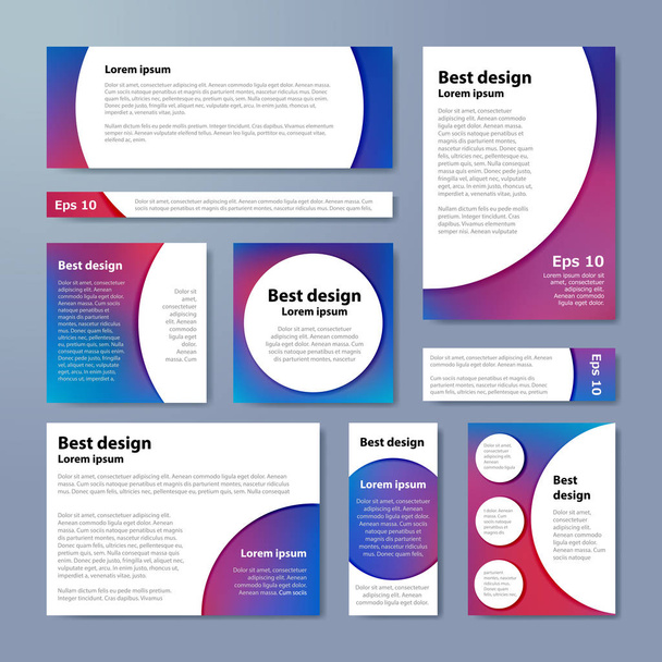 Vorlagen für lila Corporate Identity Design Kreise. vector company style für brandbook - Vektor, Bild