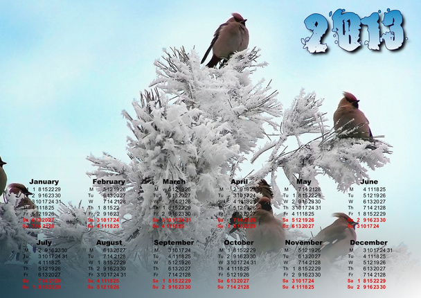 Calendario para 2013
 - Foto, imagen