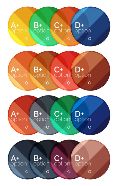 Set of round infographic banners with options - Vector, Image