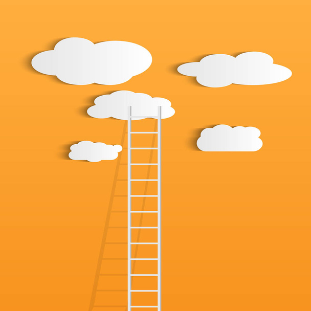 Σκάλα σύννεφα εικονογράφηση - Διάνυσμα, εικόνα