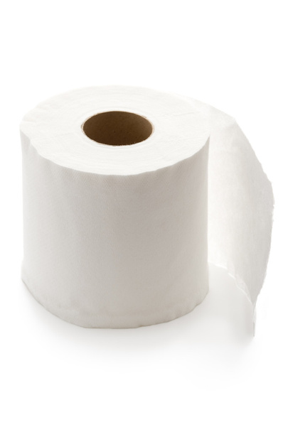 Rouleau de papier toilette blanc isolé
 - Photo, image