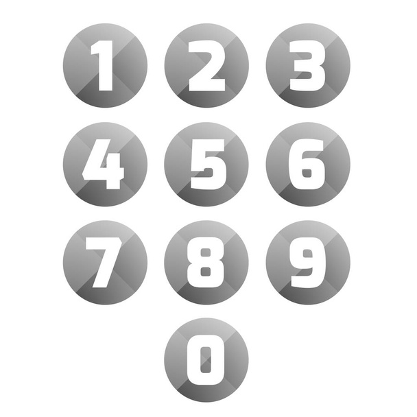 Numero impostato cerchio vettoriale
 - Vettoriali, immagini