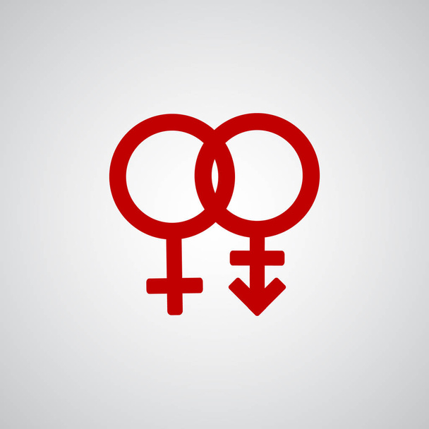 Trans pohlaví červený symbol  - Vektor, obrázek