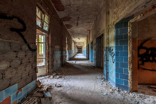 Hallway at the Beelitz heal clinics - Foto, Imagem