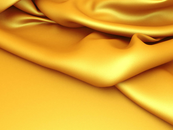 Yellow silk cloth - Foto, Imagen