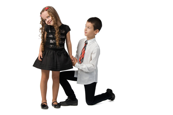 romantic relationship between young children. - Foto, Imagen