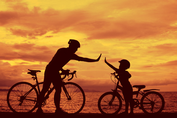 Biker familie - Foto, afbeelding