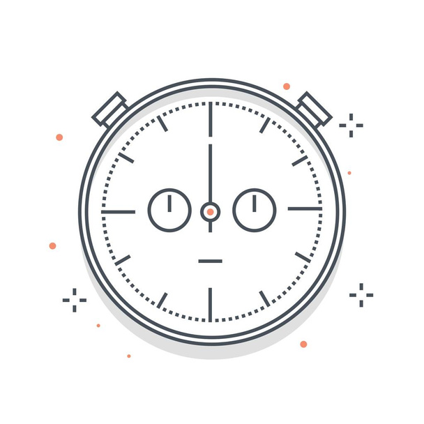 Color line, timer illustration concept illustration, icon - Vector, Image