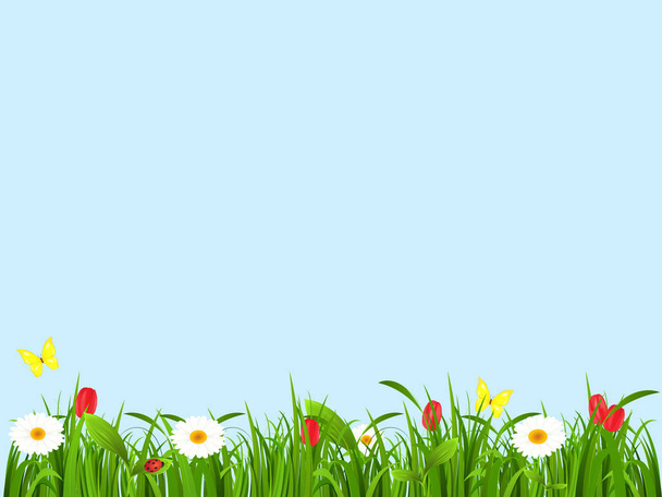 Spring landscape, background for a card - Vektori, kuva