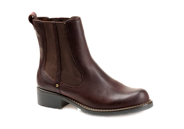 Brown leather shoes, isolate - Fotó, kép