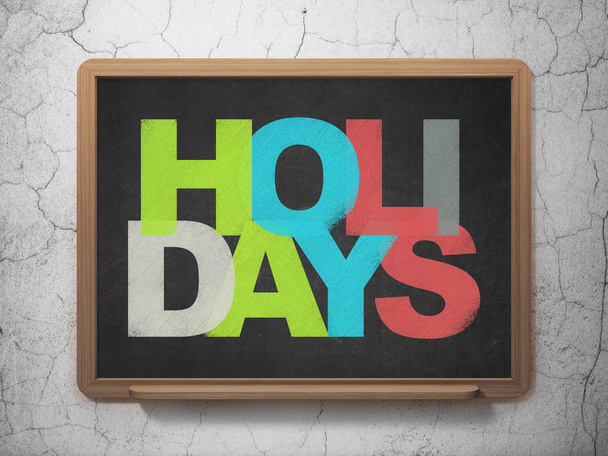Entertainment, concept: Holidays on School board background - Foto, afbeelding