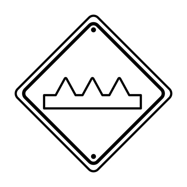 brecha en el icono de información de la señal de tráfico
 - Vector, Imagen