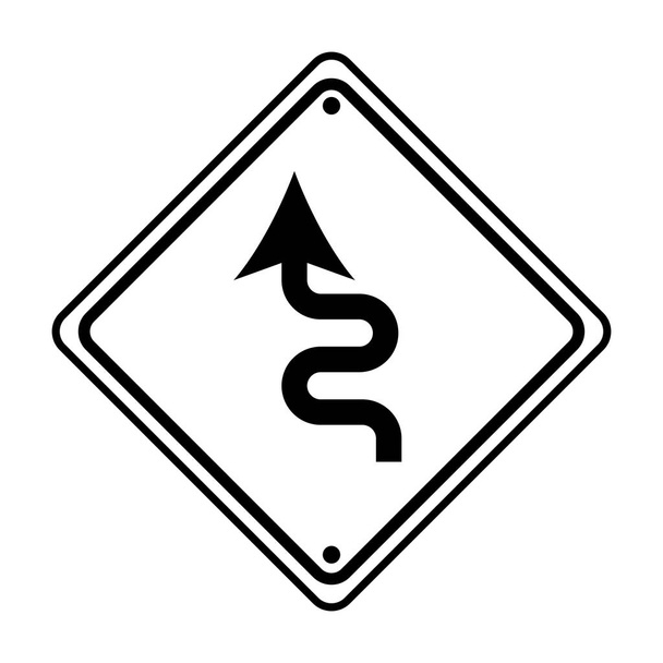 información de la señal de tráfico con icono de flecha
 - Vector, Imagen