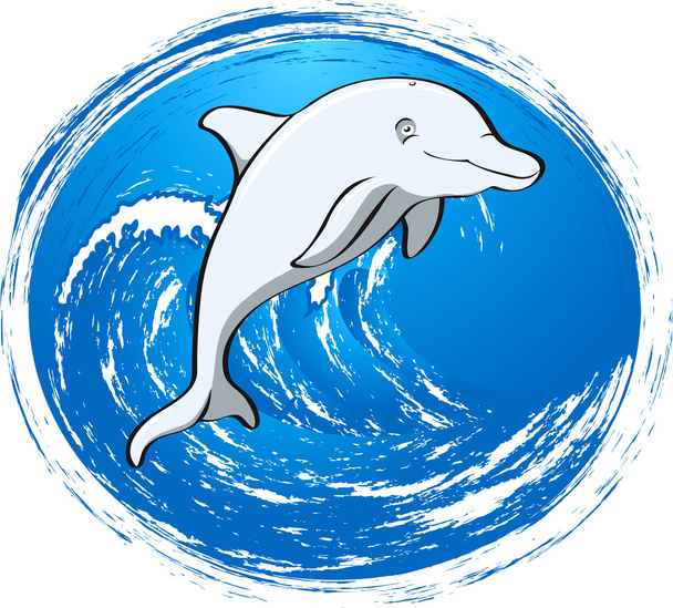Grauer Delfin - Vektor, Bild