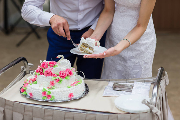 top of wedding cake decorated - Foto, Bild