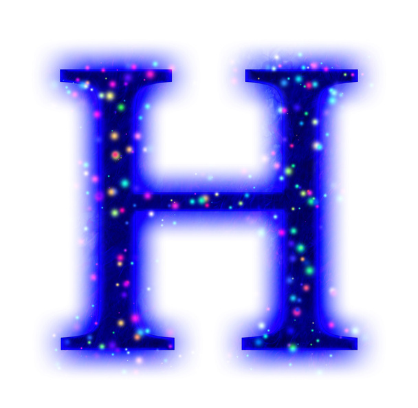 Christmas font - letter H - Фото, изображение