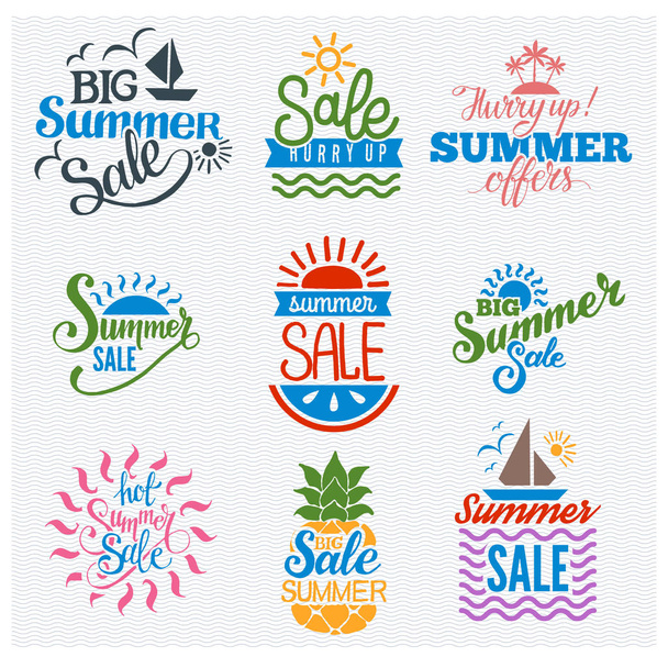 Summer sale badge vector. - Vecteur, image