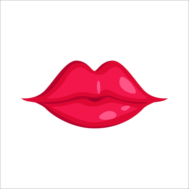 Woman lips vector illustration. - Διάνυσμα, εικόνα