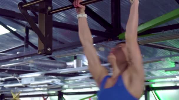 Woman does kipping pull ups - Footage, Video