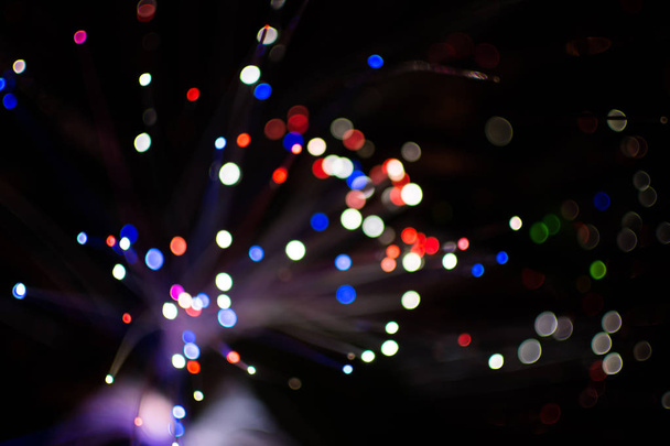 Circle colorful bokeh light celebrate at night, defocus light abstract background. - Fotografie, Obrázek