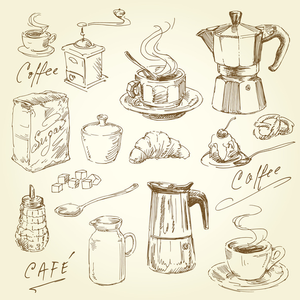 Коллекция кофе
 - Вектор,изображение