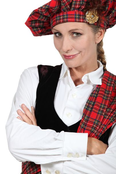 Woman in Scottish costume - Фото, зображення