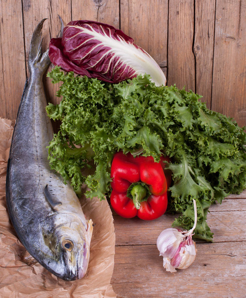 Lampuga Fish With Fresh Vegetables - 写真・画像
