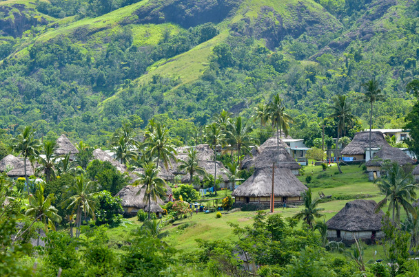 Vista aérea da aldeia de Navala Fiji
 - Foto, Imagem