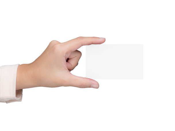 hand holding blank namecard - Photo, Image