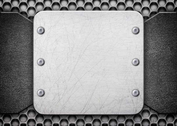 texture of the aluminum plate, background dilapidated metal - Photo, Image