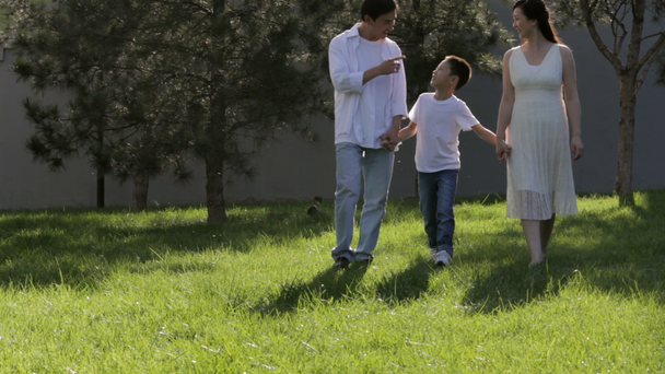 famiglia con bambini a piedi
 - Filmati, video