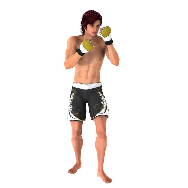 3D CG rendering of a martial artist - Фото, изображение