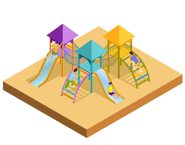Изометрическая композиция детской площадки
 - Вектор,изображение